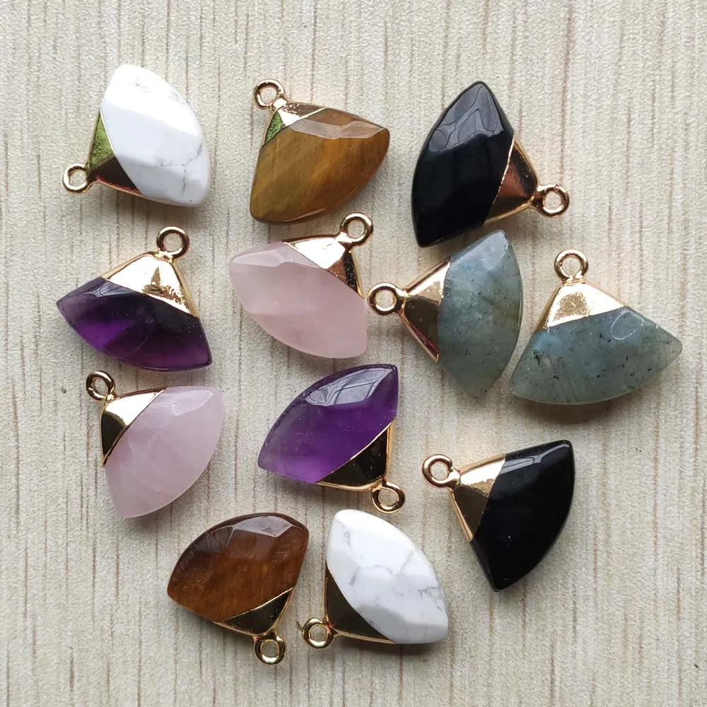 Mix Natural stone faceted gold-plate Connector sector shape pendants for jewelry making free shipping item wholesale 12pcs/lot
Mix Natural stone faceted gold-plate Connector sector shape pendants for jewelry making free shipping item wholesale 12pcs/lot