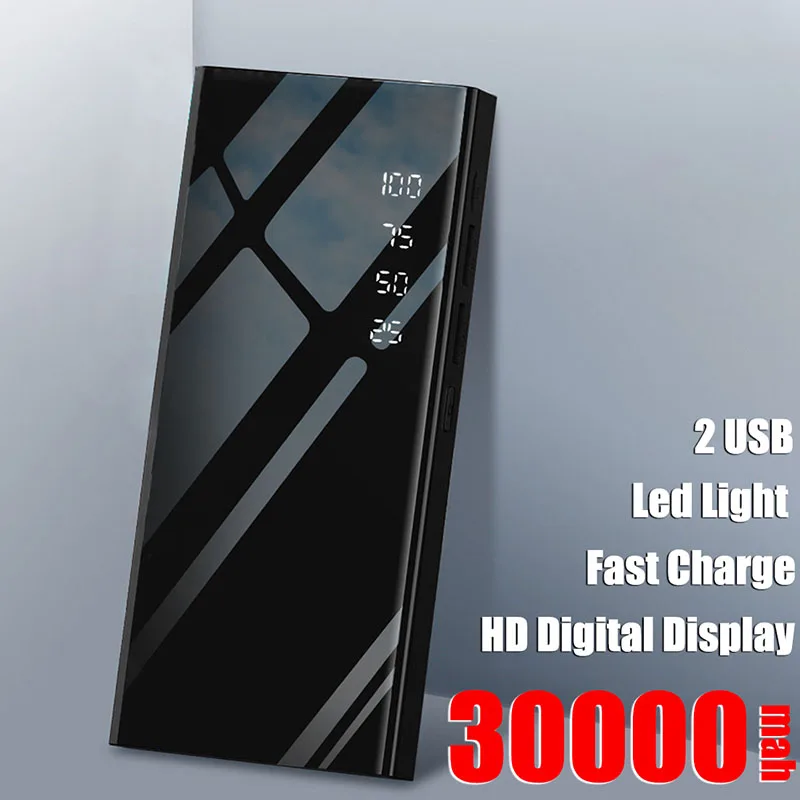 Fast Charging Power Bank Portable 30000mAh Charger Digital Display External Battery Pack For Outdoor Travel iPhone Xiaomi
Fast Charging Power Bank Portable 30000mAh Charger Digital Display External Battery Pack For Outdoor Travel iPhone Xiaomi