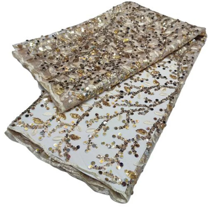 African Lace Fabric 2022 High Quality Elegant Nigerian Sequins Net Embroidered French Tulle Lace Fabric 5 Yards For Sew Clothes
African Lace Fabric 2022 High Quality Elegant Nigerian Sequins Net Embroidered French Tulle Lace Fabric 5 Yards For Sew Clothes