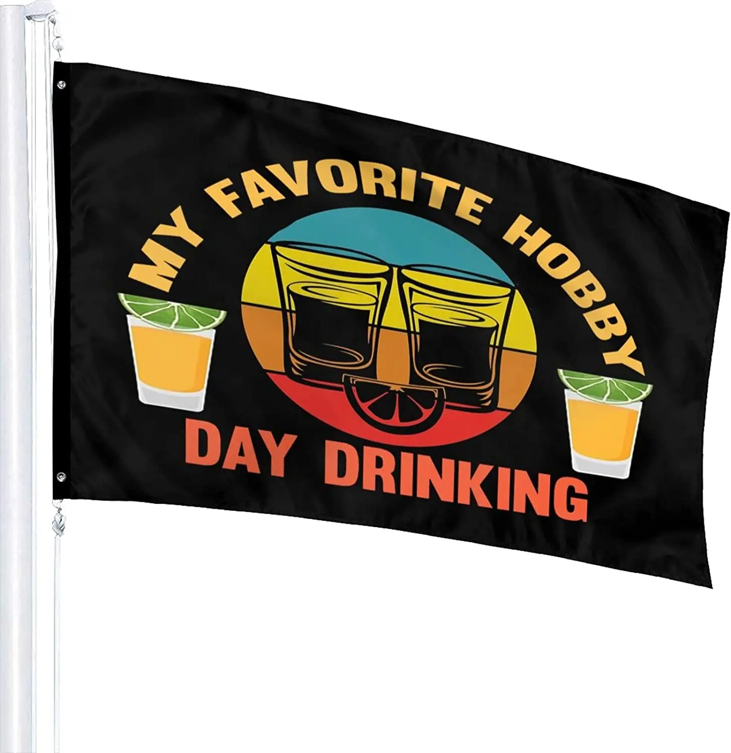 

Flag for Outdoor Decorative Banner 3x5 Feet Day Drinking My Favorite Hobby Flags Tapestry Fade Proof Outdoor Indoor Decoration