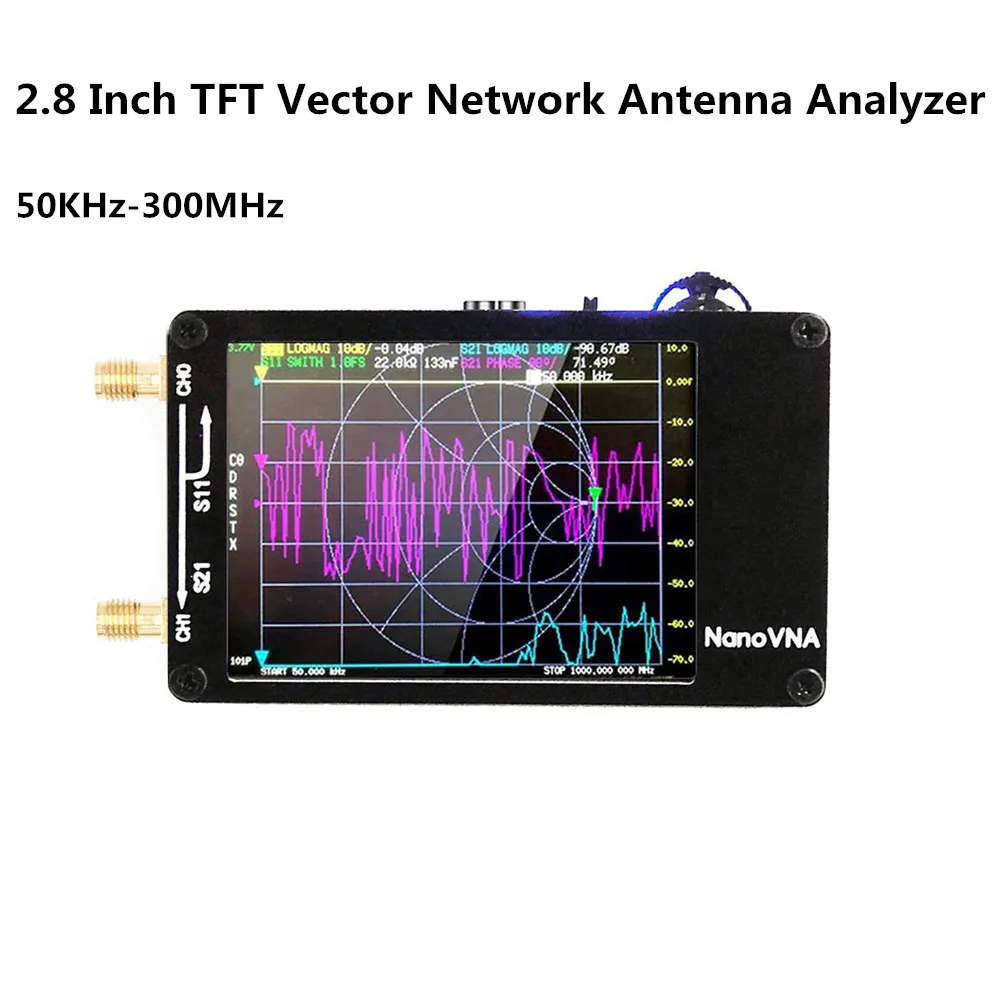 2.8 Inch VNA HF VHF UHF UV 50KHz-900KHz TFT Vector Network Analyzer Antenna Analyzer With Battery
2.8 Inch VNA HF VHF UHF UV 50KHz-900KHz TFT Vector Network Analyzer Antenna Analyzer With Battery