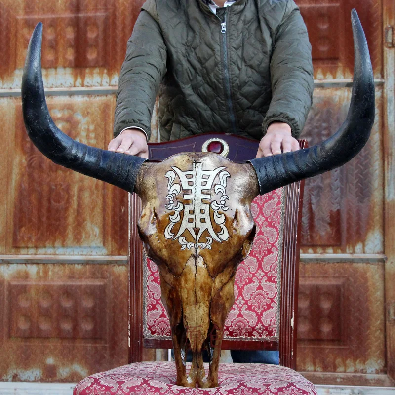 head Arts Crafts Tribal Tibetan yak skull color Crafts tau ornaments companys opened decoration craft gift wine
head Arts Crafts Tribal Tibetan yak skull color Crafts tau ornaments companys opened decoration craft gift wine