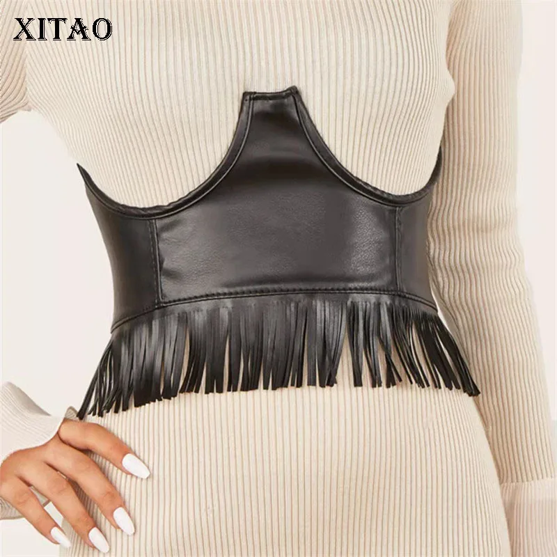XITAO Tassel Cummerbunds Fashion Black Small Fresh European Punk Style Minority Casual Style 2022 Spring Cummerbunds GWJ3013
XITAO Tassel Cummerbunds Fashion Black Small Fresh European Punk Style Minority Casual Style 2022 Spring Cummerbunds GWJ3013