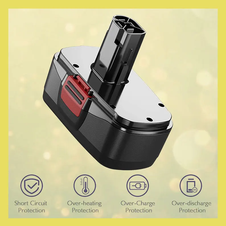 3700MAH 19.2V Battery Replacement for Craftsman DieHard C3 Cordless Tool Battery 114852 315.15.1115.15.115410 1323517 11375
3700MAH 19.2V Battery Replacement for Craftsman DieHard C3 Cordless Tool Battery 114852 315.15.1115.15.115410 1323517 11375