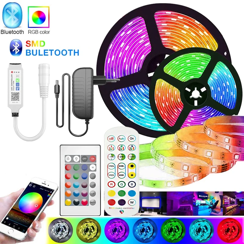 Светодиодная лента 5 м/10 м/20 м, гибкая светодиодная лента, Bluetooth, RGB, 5050 SMD, Диодная, 12 В постоянного тока/5 В, управление через приложение для подсветки телевизора, детской комнаты
Светодиодная лента 5 м/10 м/20 м, гибкая светодиодная лента, Bluetooth, RGB, 5050 SMD, Диодная, 12 В постоянного тока/5 В, управление через приложение для подсветки телевизора, детской комнаты