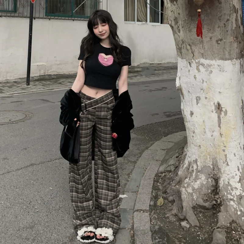 Women Grey Cargo Pants Lattice Belt American Vintage Fashion Straight Wide Leg Pants High Street Female Summer Mopping Trouser
Women Grey Cargo Pants Lattice Belt American Vintage Fashion Straight Wide Leg Pants High Street Female Summer Mopping Trouser
