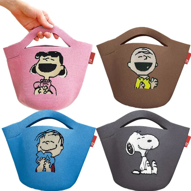 2022 New Snoopys Knitted Handbag Texture Portable Handbags Large-Capacity Knitted Bucket Bag Storage Bag Coin Purse Girls Gifts
2022 New Snoopys Knitted Handbag Texture Portable Handbags Large-Capacity Knitted Bucket Bag Storage Bag Coin Purse Girls Gifts