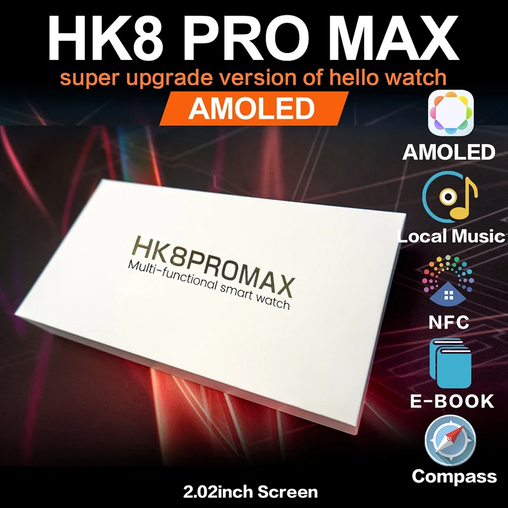 

Смарт-часы AMOLED HK8 Pro Max Gen2 для мужчин и женщин, умные часы Ultra 9 с компасом, часы для Android PK HK9, 2023