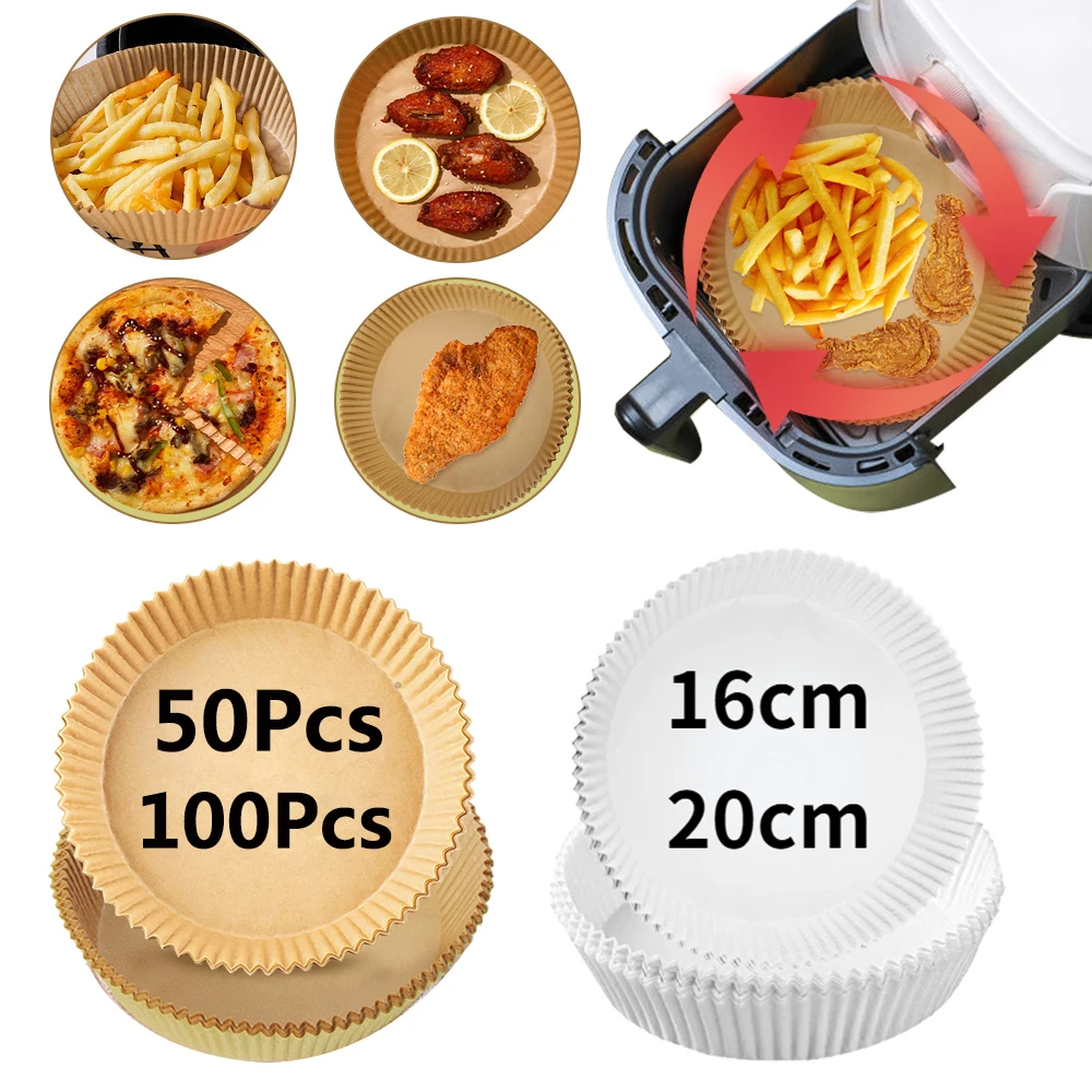50/100Pcs Round Air Fryer Baking Paper Disposable Pad AirFryer Oil-Proof Paper Liner for Kitchen Bakeware Oven Barbecue Plate
50/100Pcs Round Air Fryer Baking Paper Disposable Pad AirFryer Oil-Proof Paper Liner for Kitchen Bakeware Oven Barbecue Plate