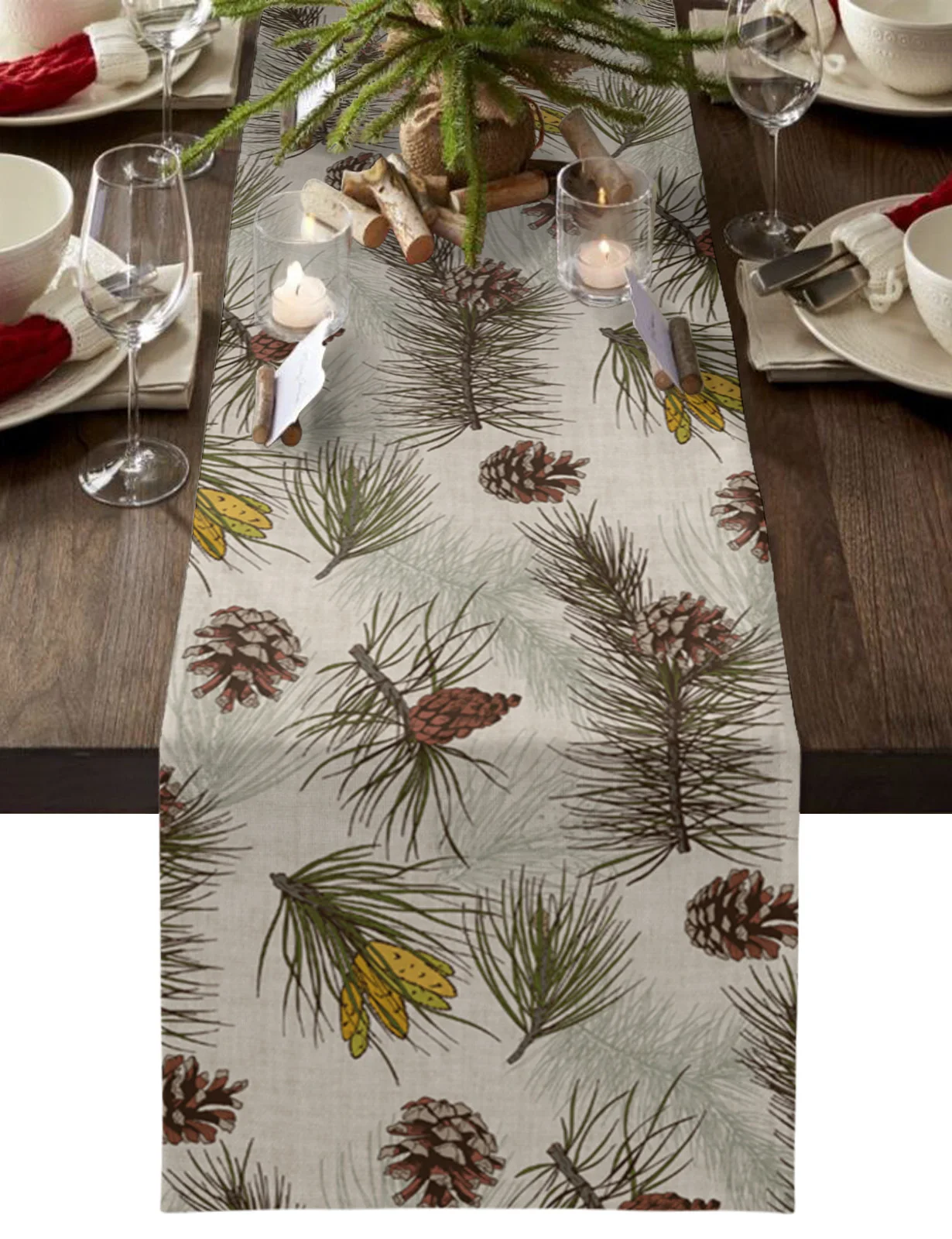 Winter Pine Tree Pine Cone Retro Table Runner Home Wedding Banquet Festival Party Hotel Table Decoration Table Cover
Winter Pine Tree Pine Cone Retro Table Runner Home Wedding Banquet Festival Party Hotel Table Decoration Table Cover