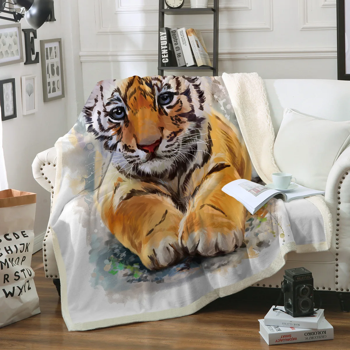 3D Print Tiger Throw Blanket Sherpa Fleece Blankets for Kids Adults Portable Nap Blanket All Season Couch Bed Home Decor
3D Print Tiger Throw Blanket Sherpa Fleece Blankets for Kids Adults Portable Nap Blanket All Season Couch Bed Home Decor