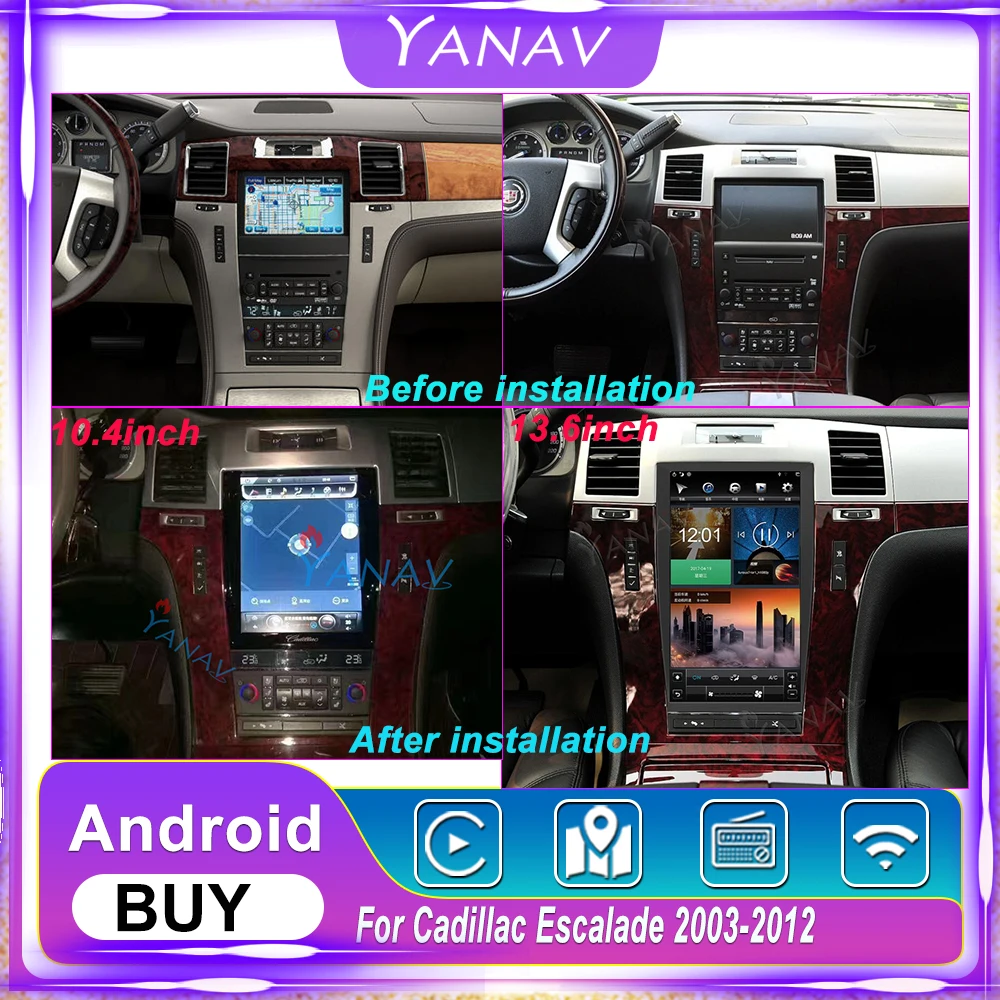 13.6 Inch Android Car Radio For Cadillac Escalade 200-2012 GPS Navigation Automotive Multimedia Player CARPLAY Auto Stereo Unit
13.6 Inch Android Car Radio For Cadillac Escalade 200-2012 GPS Navigation Automotive Multimedia Player CARPLAY Auto Stereo Unit