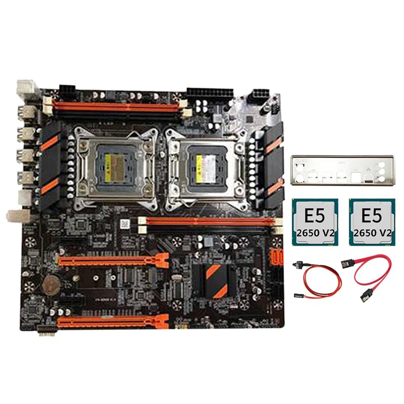 X79 Motherboard LGA 2011-3 Support Dual CPU 4XDDR3 128G Memory For Xeon E5+2X E5 2650 V2+SATA Cable+Switch Cable+Baffle
X79 Motherboard LGA 2011-3 Support Dual CPU 4XDDR3 128G Memory For Xeon E5+2X E5 2650 V2+SATA Cable+Switch Cable+Baffle