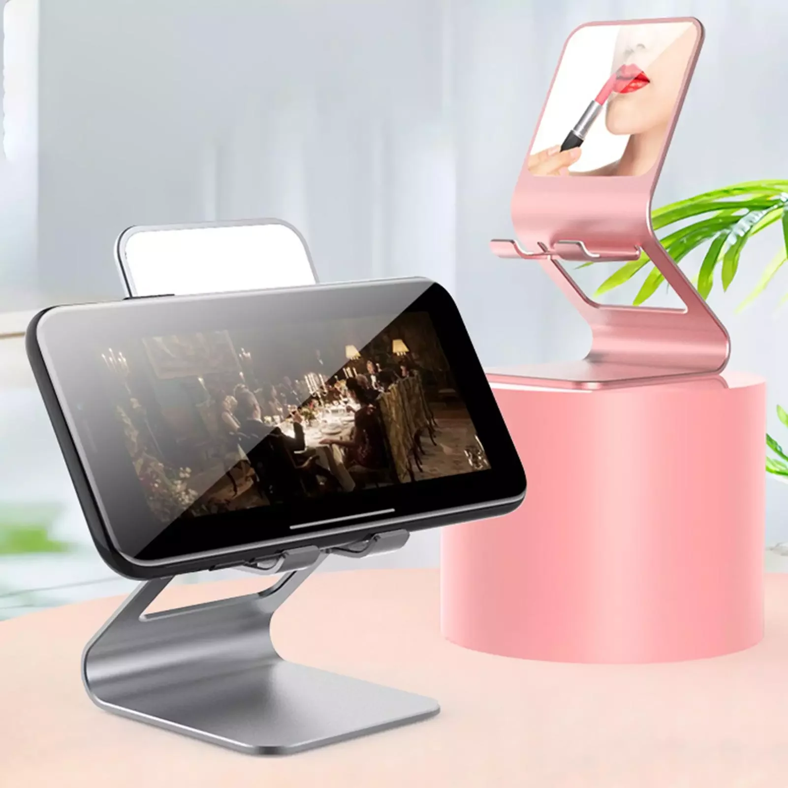 Multifunctiona Tablet Stand Adjustable,Aluminum Desktop Stand Holder Dock Compatible with Mirror
Multifunctiona Tablet Stand Adjustable,Aluminum Desktop Stand Holder Dock Compatible with Mirror