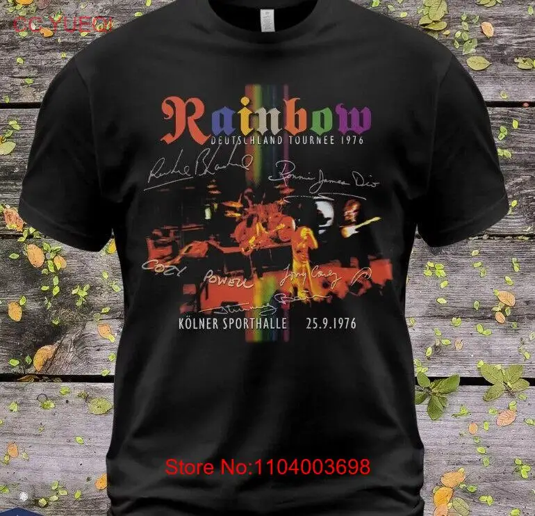 Хлопковая футболка Rainbow Live в Германии 1976 Ritchie Blackmore Candice Night