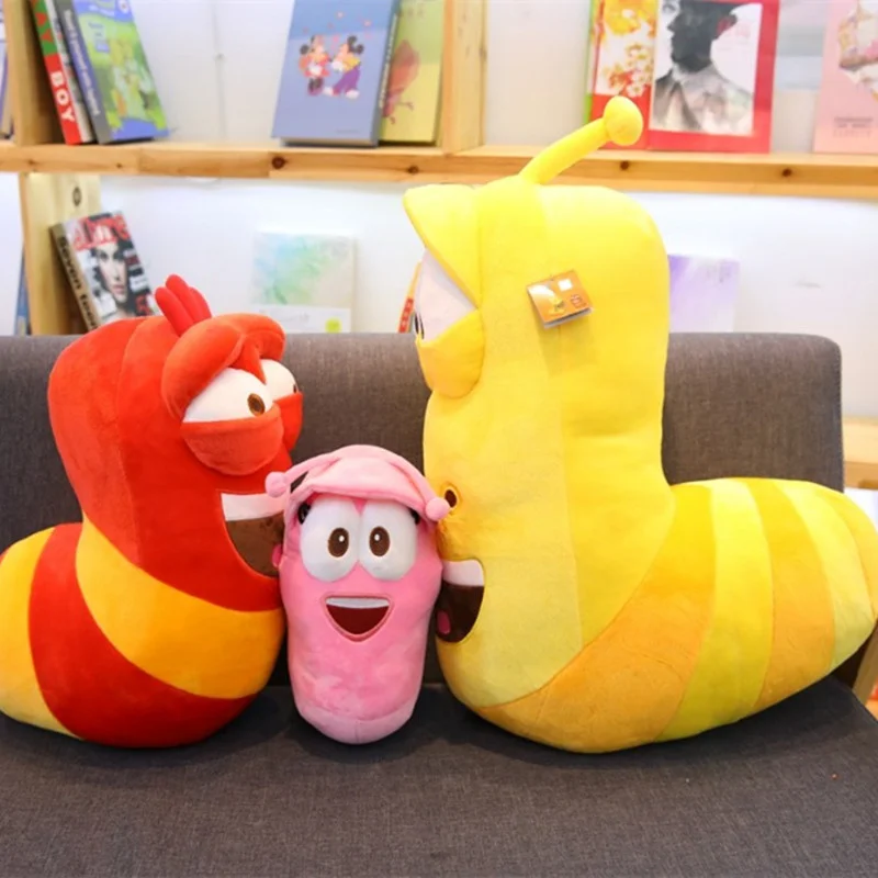 Детская плюшевая подушка Larva 32-45 см мультяшная игрушка подарок на день рождения