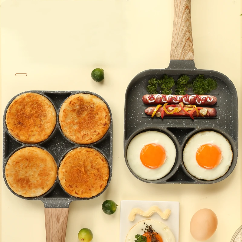 Kitchen Supplies Omelette Artifact Hamburger Home Breakfast Saucepan Four-hole Poached Egg Aluminum Alloy Non-stick Pan
Kitchen Supplies Omelette Artifact Hamburger Home Breakfast Saucepan Four-hole Poached Egg Aluminum Alloy Non-stick Pan