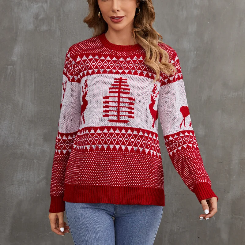 Christmas Sweater Winter Loose Comfortable Lazy Women's Top Knitted Christmas Sweater Female Pulllover Long Sleeve Winter Cloth
Christmas Sweater Winter Loose Comfortable Lazy Women's Top Knitted Christmas Sweater Female Pulllover Long Sleeve Winter Cloth