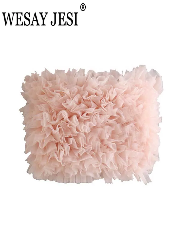 WESAY JESI Элегантный женский Топ без бретелек волнистый сетчатый многослойный трехмерный однотонный розовый тонкий сексуальный Нери трикотаж...
WESAY JESI Элегантный женский Топ без бретелек волнистый сетчатый многослойный трехмерный однотонный розовый тонкий сексуальный Нери трикотаж...