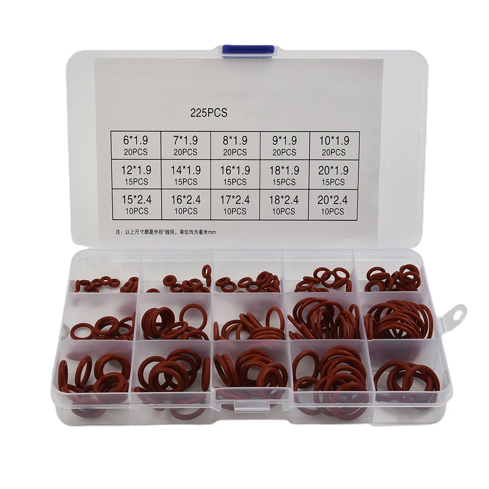 Mechanical Sealing O Silicone Rubber O Sealing Gasket Widely Used 225 Pcs Durable For Various Cylinders Seal Set
Mechanical Sealing O Silicone Rubber O Sealing Gasket Widely Used 225 Pcs Durable For Various Cylinders Seal Set
