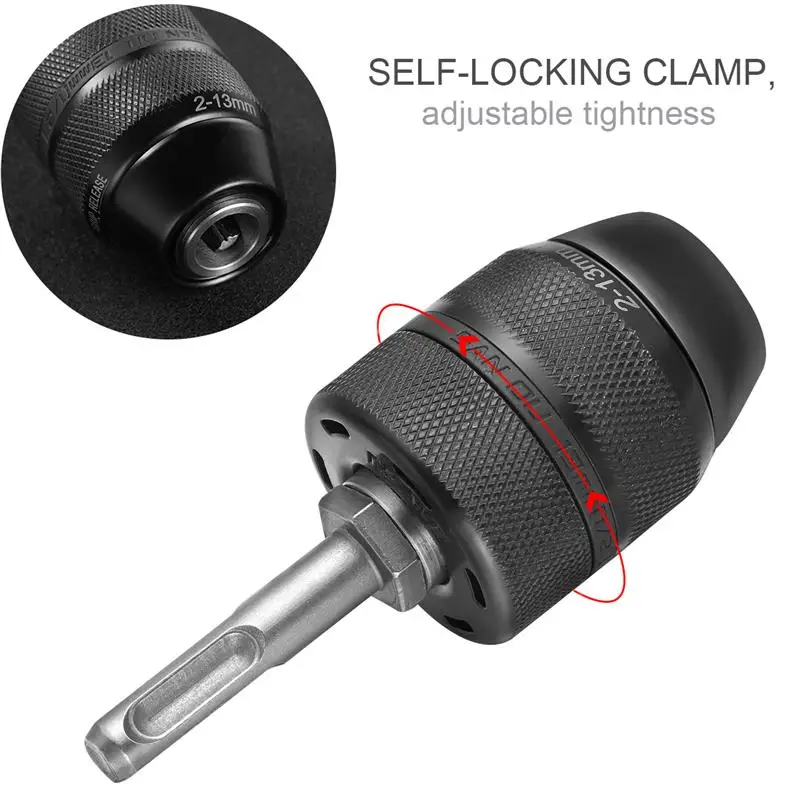 Мини-сверлильный патрон без ключа из ванадиевой стали, 3 шт., адаптер для сверления, переходник SDS, адаптер для удержания сверл, 2-13 мм
Мини-сверлильный патрон без ключа из ванадиевой стали, 3 шт., адаптер для сверления, переходник SDS, адаптер для удержания сверл, 2-13 мм