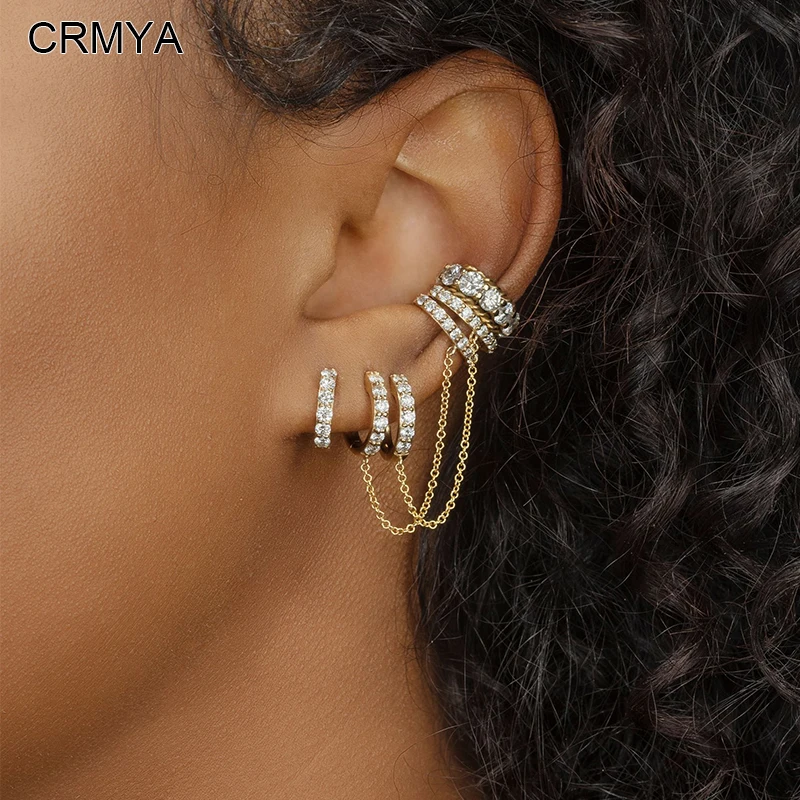 CRMYA Fashion Hoop Earrings for Women Gold Copper Plated CZ Zircon Women's Piercing Hoop Earrings 2023 Jewelry Wholesale
CRMYA Fashion Hoop Earrings for Women Gold Copper Plated CZ Zircon Women's Piercing Hoop Earrings 2023 Jewelry Wholesale