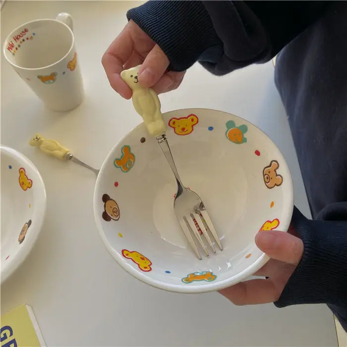 Hot Japanese Cartoon Bread Superman and Bear Ceramic Bowl Rice Bowl Children's Fun Tableware Lovely Soup Bowl Japanese Utensils
Hot Japanese Cartoon Bread Superman and Bear Ceramic Bowl Rice Bowl Children's Fun Tableware Lovely Soup Bowl Japanese Utensils
