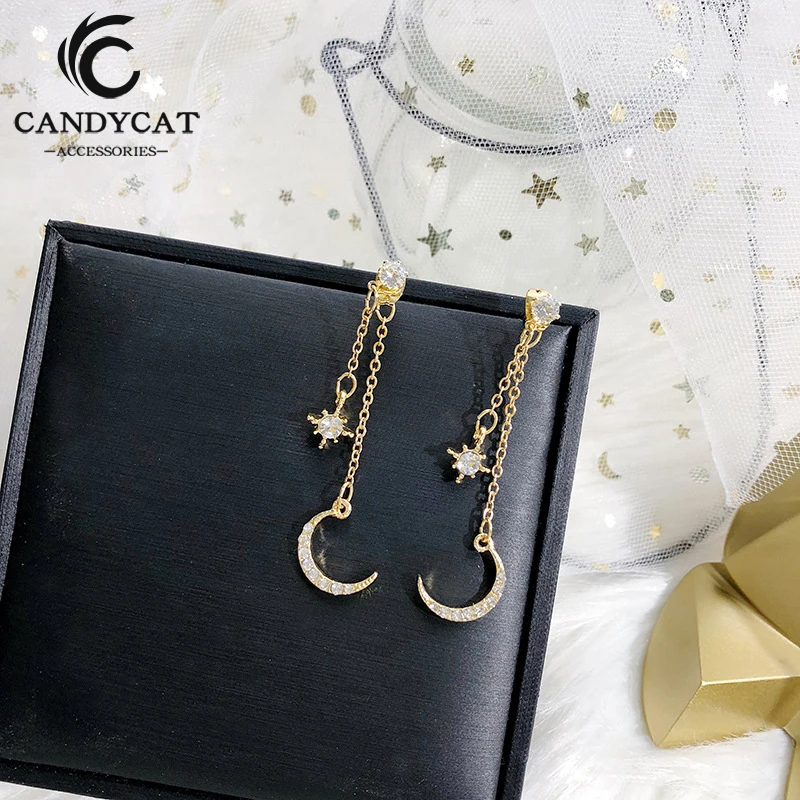 Long Rhinestone Moon Stud Earrings for Women Piercing High Quality Trendy Ear-Drop Party Wedding Luxury Jewelry Aretes De Mujer
Long Rhinestone Moon Stud Earrings for Women Piercing High Quality Trendy Ear-Drop Party Wedding Luxury Jewelry Aretes De Mujer
