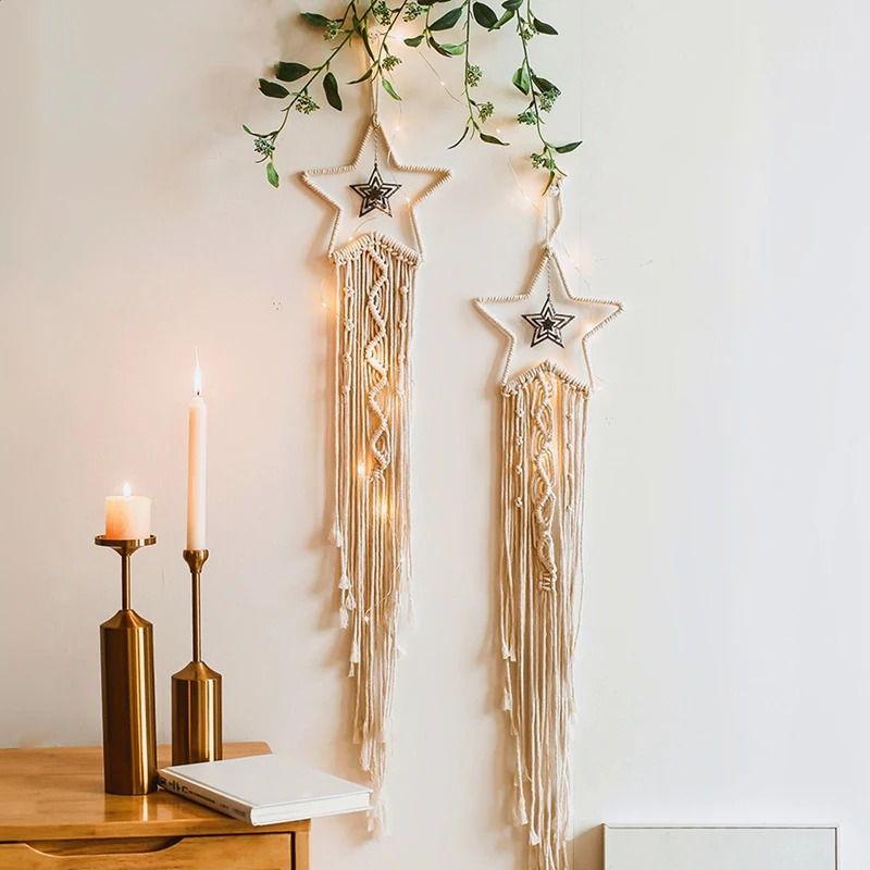 Star Macrame Tapestry Wall Hanging Boho Decoration Leaf Living Room Farmhouse Children Bedroom Dorm Decor Gift
Star Macrame Tapestry Wall Hanging Boho Decoration Leaf Living Room Farmhouse Children Bedroom Dorm Decor Gift