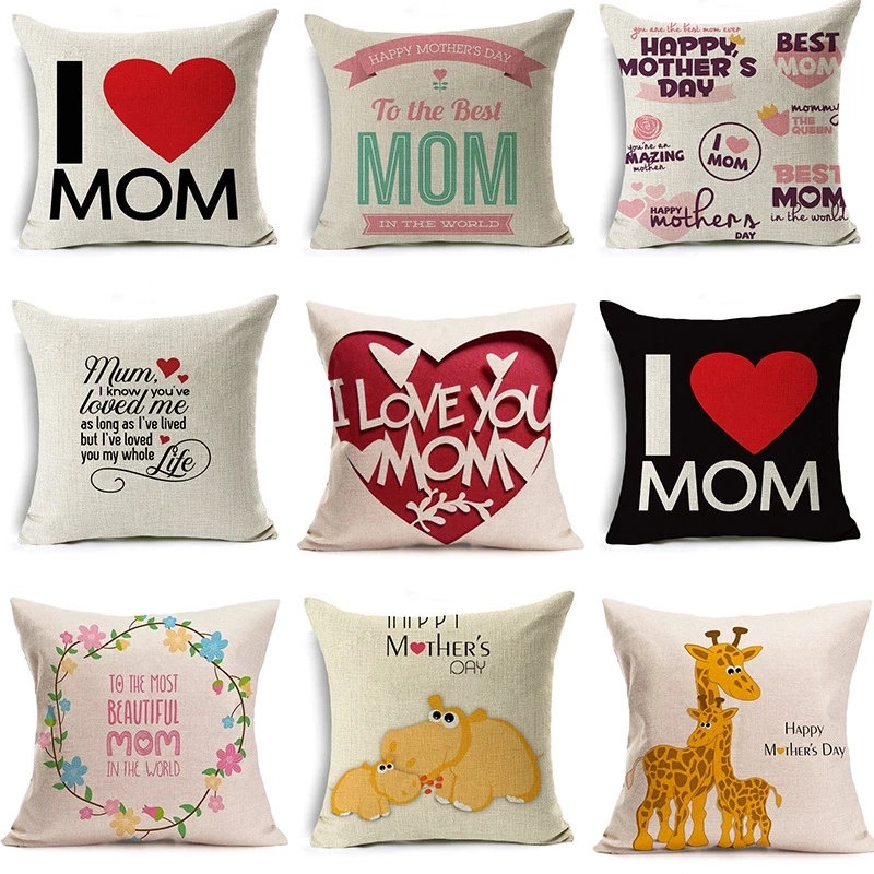 Mother's Day to Send Mother Text Love Pillowcase Linen Home Sofa Cushion Cover Office Seat Bedroom Decorative Pillows 45*45CM
Mother's Day to Send Mother Text Love Pillowcase Linen Home Sofa Cushion Cover Office Seat Bedroom Decorative Pillows 45*45CM