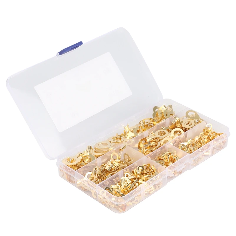 450PCS M3/M4/M5/M6/M8/M10 Ring Lugs Eyes Copper Crimp Terminals Cable Lug Wire Connector Non-Insulated Assortment Kit
450PCS M3/M4/M5/M6/M8/M10 Ring Lugs Eyes Copper Crimp Terminals Cable Lug Wire Connector Non-Insulated Assortment Kit