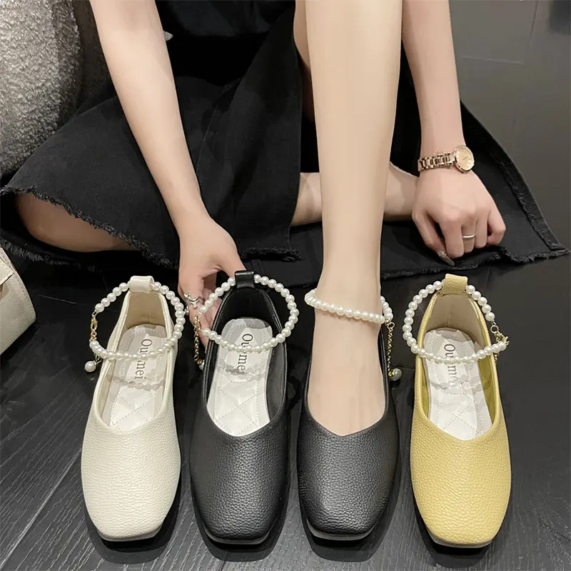 Shoes Woman 2022 Square Toe Elegant Shallow Mouth Modis Pearl Decorateion Autumn Casual Female Sneakers Flats New Comfortable Cu
Shoes Woman 2022 Square Toe Elegant Shallow Mouth Modis Pearl Decorateion Autumn Casual Female Sneakers Flats New Comfortable Cu