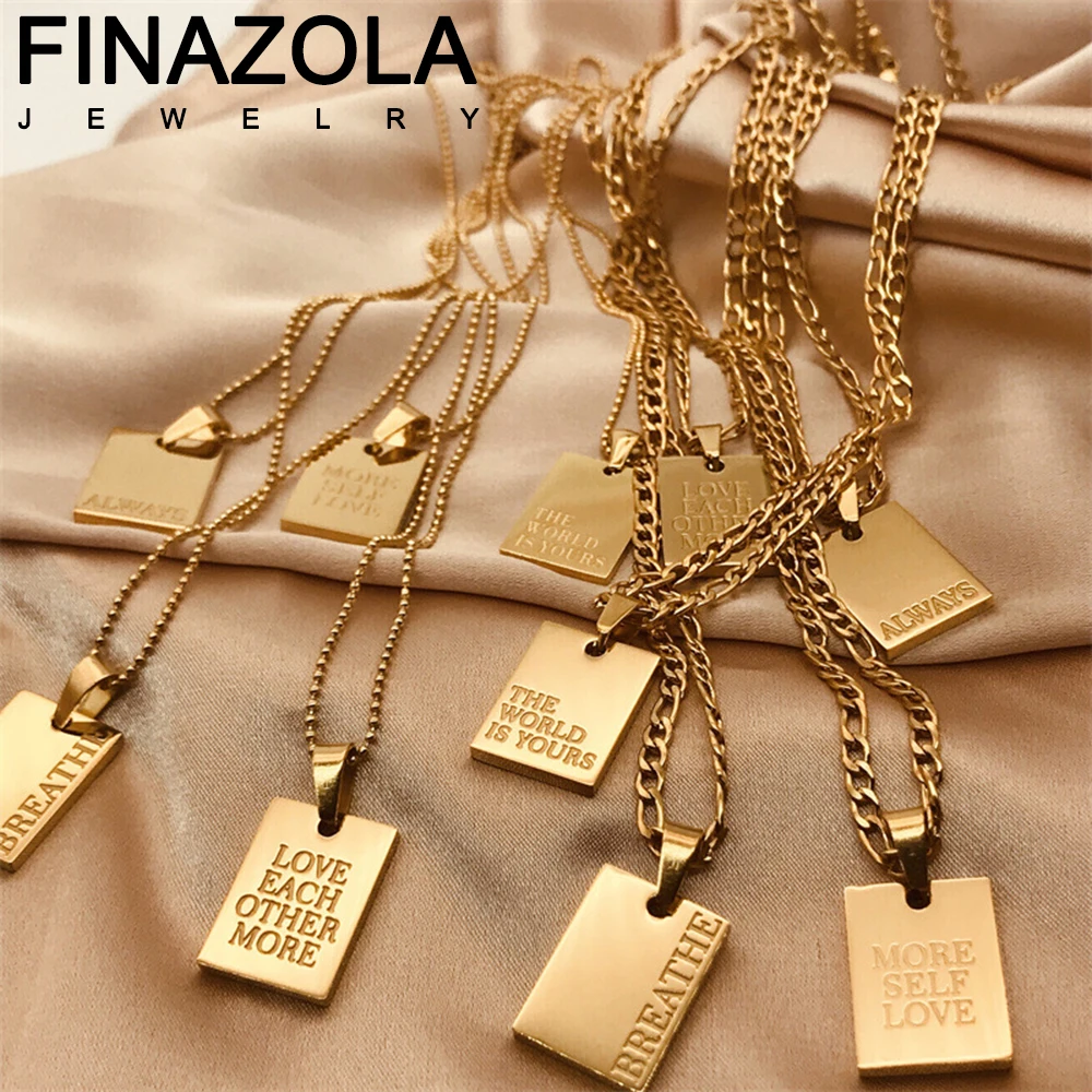 FINAZOLA 18K Gold Plated Stainless Steel Necklace Fashion Single Men Women Accessories Hip Hop Chocker Party Jewelry Gifts
FINAZOLA 18K Gold Plated Stainless Steel Necklace Fashion Single Men Women Accessories Hip Hop Chocker Party Jewelry Gifts