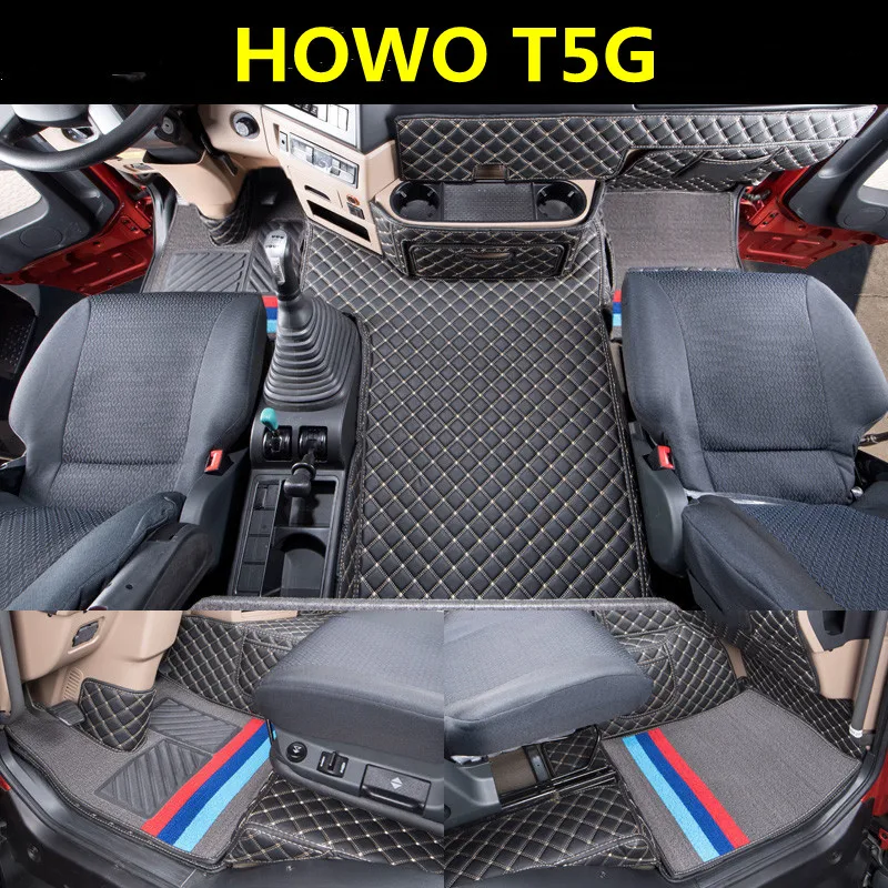 

Truck Floor Mats for Sinotruk Howo T5G Dump Tractor Pads Surrounded Supplies Cab Decoration