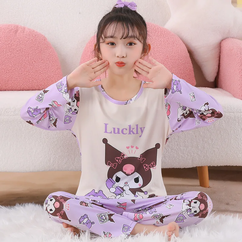 Sanrios Cinnamoroll Kuromi Children Long Sleeve Pants Home Clothing Anime Cartoon Kawaii Boys Girls Autumn Pajamas Suit
Sanrios Cinnamoroll Kuromi Children Long Sleeve Pants Home Clothing Anime Cartoon Kawaii Boys Girls Autumn Pajamas Suit