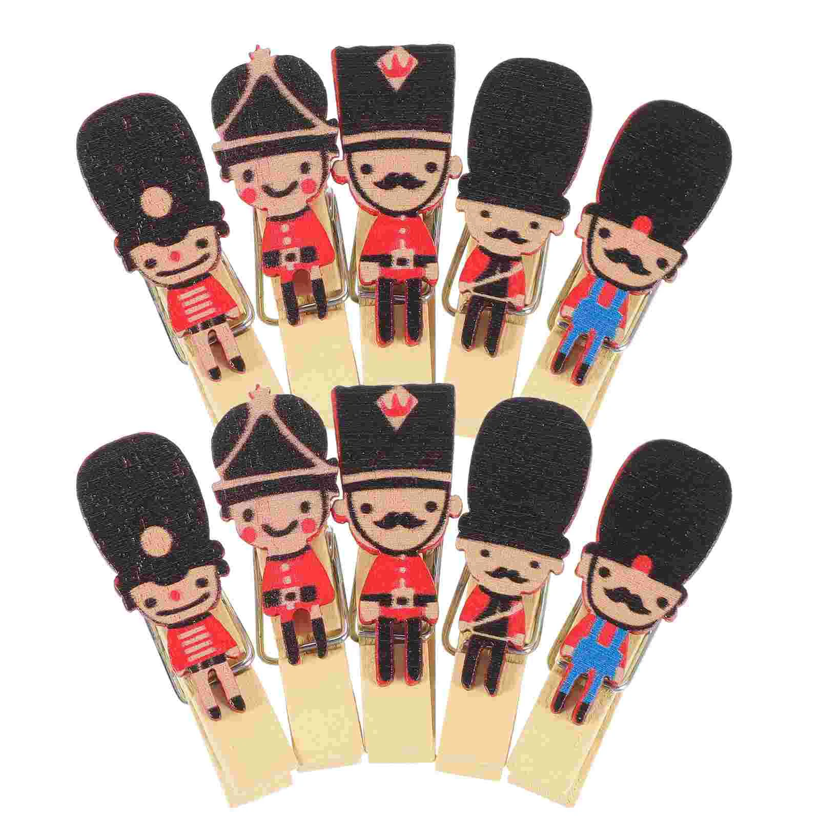 10Pcs Wooden Photo Clips Nutcracker Shaped Picture Clips Wooden Clothespins with Rope for Crafts
10Pcs Wooden Photo Clips Nutcracker Shaped Picture Clips Wooden Clothespins with Rope for Crafts