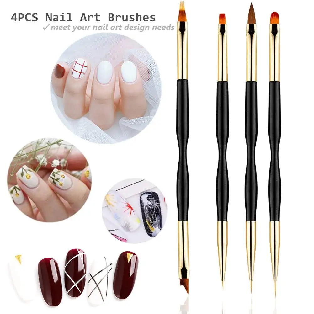 4Pcs Nail Art Brush Set Double Ended Nail Art UV Gel Brushes Painting Design Nail Liner Brushes Gel Brush
4Pcs Nail Art Brush Set Double Ended Nail Art UV Gel Brushes Painting Design Nail Liner Brushes Gel Brush