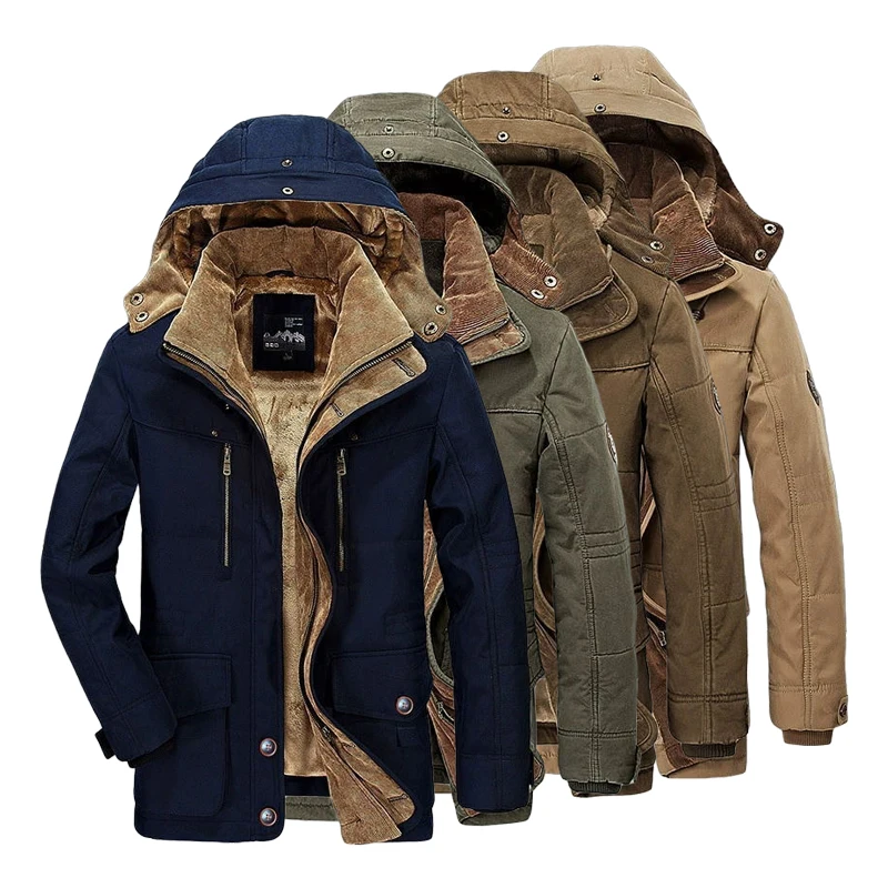 Men's Warm Thick Parka Windproof Fleece Detachable Hat Military Quality Jacket Winter Plus Velvet Overcoat Male 2022 Outwear 6XL
Men's Warm Thick Parka Windproof Fleece Detachable Hat Military Quality Jacket Winter Plus Velvet Overcoat Male 2022 Outwear 6XL
