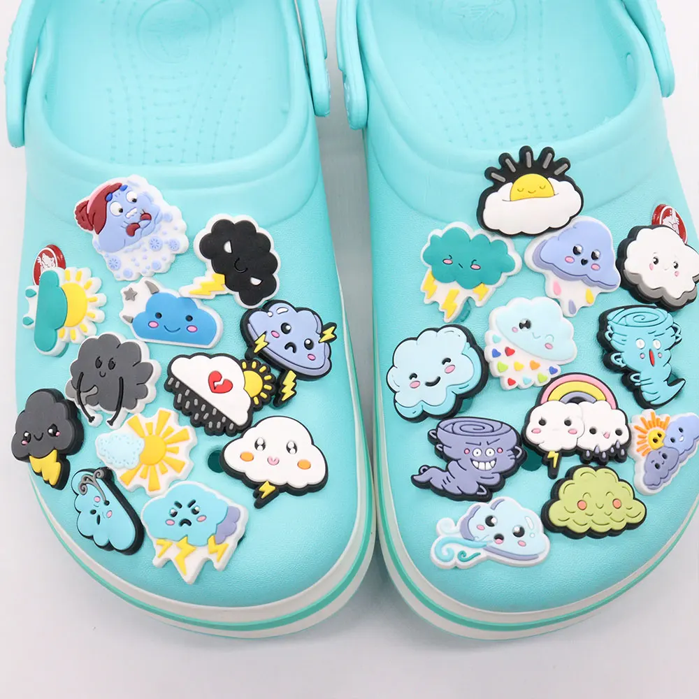 Mix 50Pcs PVC Croc Charms Clouds Expression Lightning Rain Sun Rainbow Hurricane Hole Slipper Decoration Buckle Clog Ornaments
Mix 50Pcs PVC Croc Charms Clouds Expression Lightning Rain Sun Rainbow Hurricane Hole Slipper Decoration Buckle Clog Ornaments