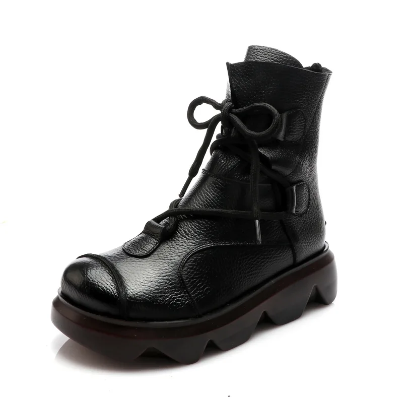 Women Boots 2022 New Genuine Leather Lace-up Women Shoes Handmade Retro Casual Concise Sewing Ankle Platform Boots
Women Boots 2022 New Genuine Leather Lace-up Women Shoes Handmade Retro Casual Concise Sewing Ankle Platform Boots