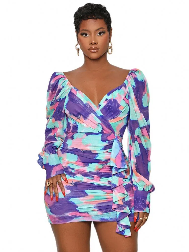 Сексуальное мини-платье с открытой спиной, Африканское женское осеннее Новое модное облегающее платье с оборками и длинным рукавом, женское вечернее вечерние, женское платье
Сексуальное мини-платье с открытой спиной, Африканское женское осеннее Новое модное облегающее платье с оборками и длинным рукавом, женское вечернее вечерние, женское платье