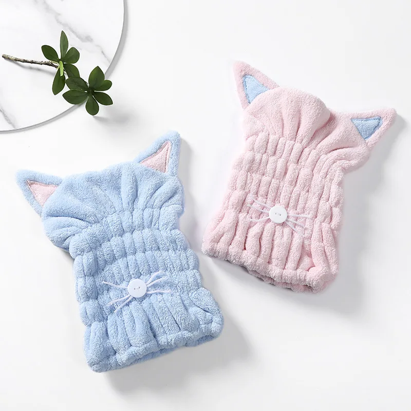 Cute Cat Microfiber Hair-drying Towel Bath Cap Strong Absorbing Quickly Dry Hair Shower Hat Wrapped Towels Bathing Caps Women
Cute Cat Microfiber Hair-drying Towel Bath Cap Strong Absorbing Quickly Dry Hair Shower Hat Wrapped Towels Bathing Caps Women