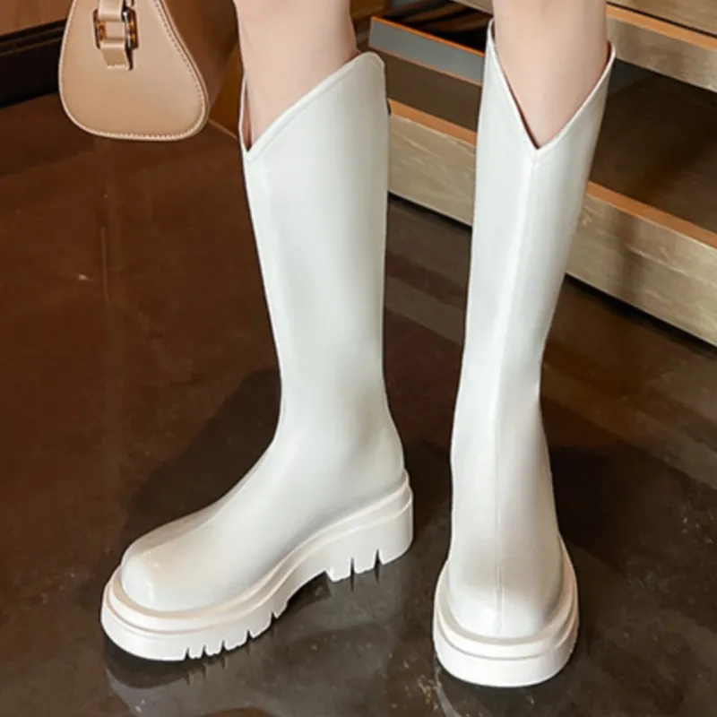 Dilalula Women Knee High Boots Fashion Concise Thick Heels Genuine Leather Shoes Woman Autumn Winter New Platforms Long Boots
Dilalula Women Knee High Boots Fashion Concise Thick Heels Genuine Leather Shoes Woman Autumn Winter New Platforms Long Boots