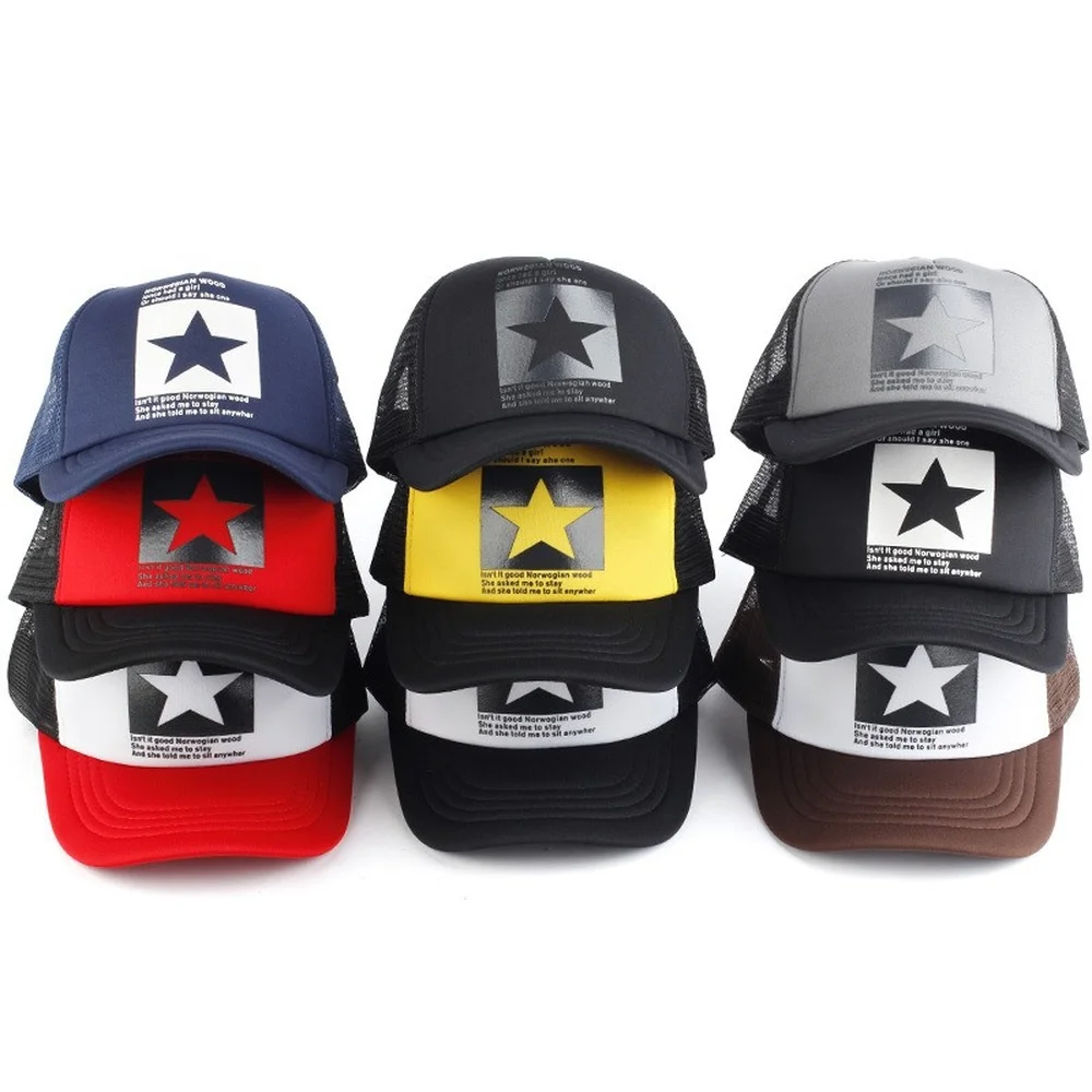 Multicolor Breathable Mesh Baseball Cap Hip Hop Hollow Hat Men Women's Five Pointed Star Caps Net Trucker Hat Sun Visor Snapback
Multicolor Breathable Mesh Baseball Cap Hip Hop Hollow Hat Men Women's Five Pointed Star Caps Net Trucker Hat Sun Visor Snapback