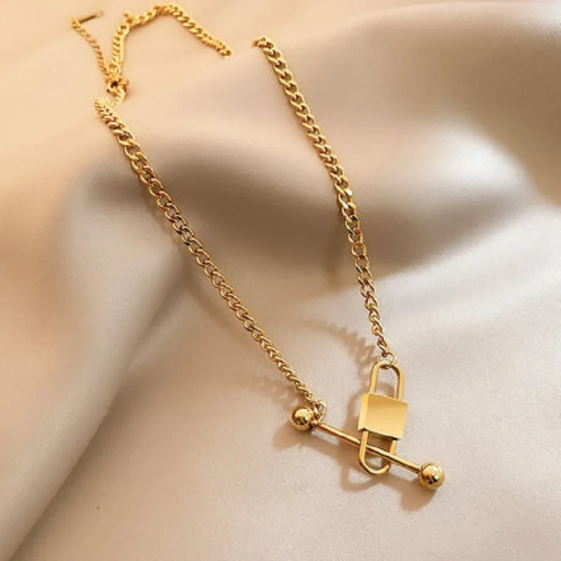 DEAR-LIFE Personalized thick models fashion creative titanium steel necklace delicate locking clasp pendant collarbone chain
DEAR-LIFE Personalized thick models fashion creative titanium steel necklace delicate locking clasp pendant collarbone chain