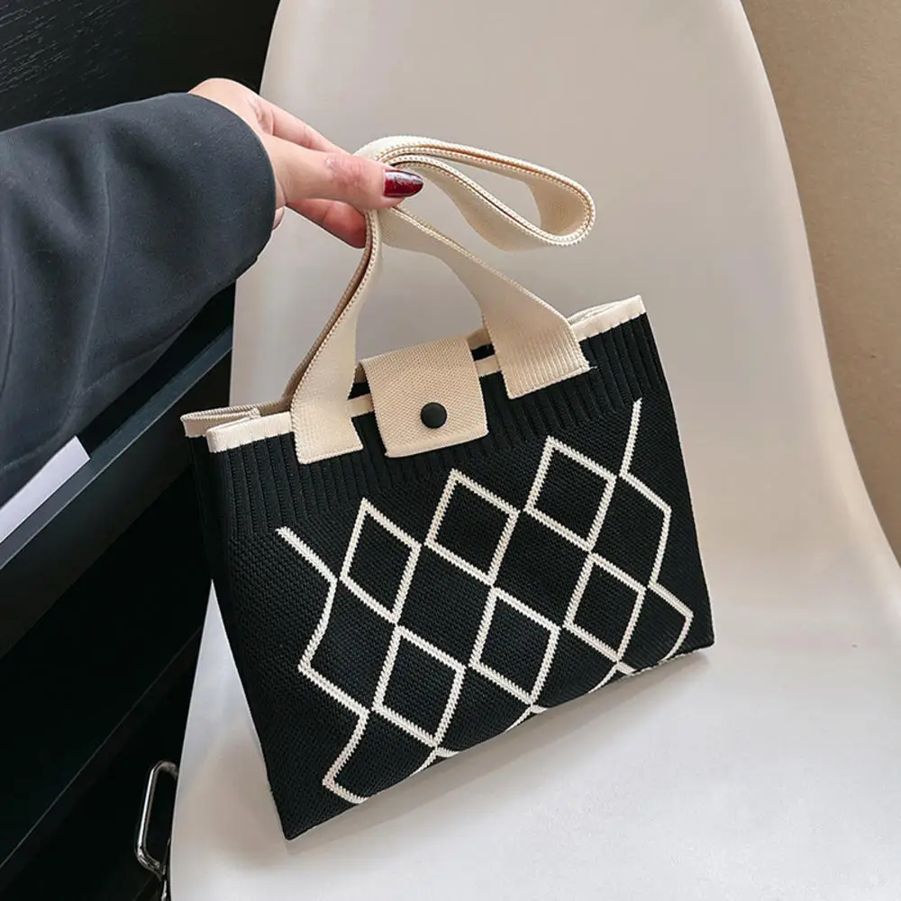 Designer Lattice Knitting Women Shoulder Bag Fashion Woolen Tote Bag Female Purple Handbag Woven Underarm Shopper Bag Students
Designer Lattice Knitting Women Shoulder Bag Fashion Woolen Tote Bag Female Purple Handbag Woven Underarm Shopper Bag Students