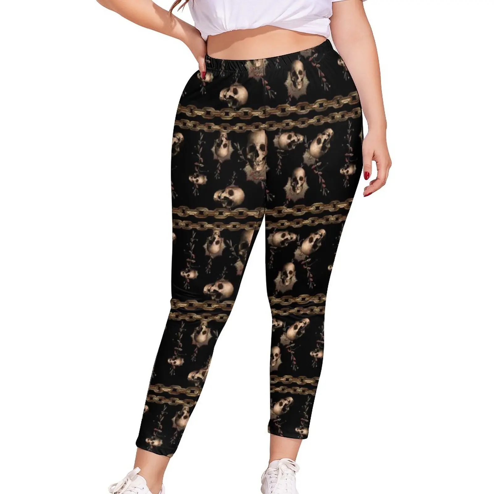 Steampunk Skull Leggings Gold Chain Ediemagic Guilding Dropshipping Female Legging Lift Elastic Sport Pants
Steampunk Skull Leggings Gold Chain Ediemagic Guilding Dropshipping Female Legging Lift Elastic Sport Pants