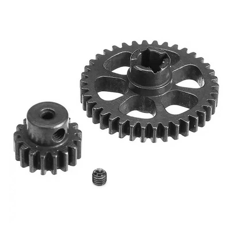 

Wltoys A949 A959 A969 A979 K929 Metal 38T Reduction Gear and 17T Motor Pinion Gear 1/18 RC Car Upgrade Parts Accessories