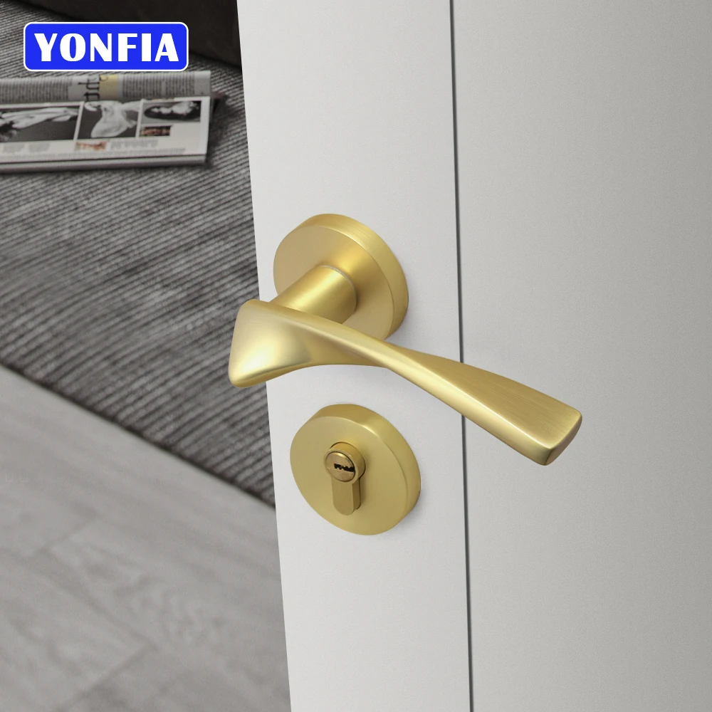 Дверная ручка YONFIA A8212R01 для спальни, дома, дверная ручка черного цвета для ванной комнаты, набор ручных замков для деревянной двери