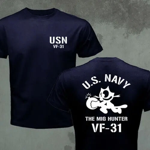 US Navy VF-31 Mig Hunter F-14 Tomcat T-shirt 
US Navy VF-31 Mig Hunter F-14 Tomcat T-shirt
